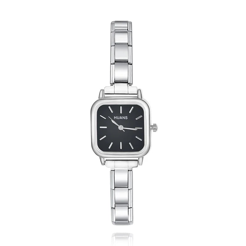 Elara Square – Black Dial | Italycharm Women's Watch - Charmris