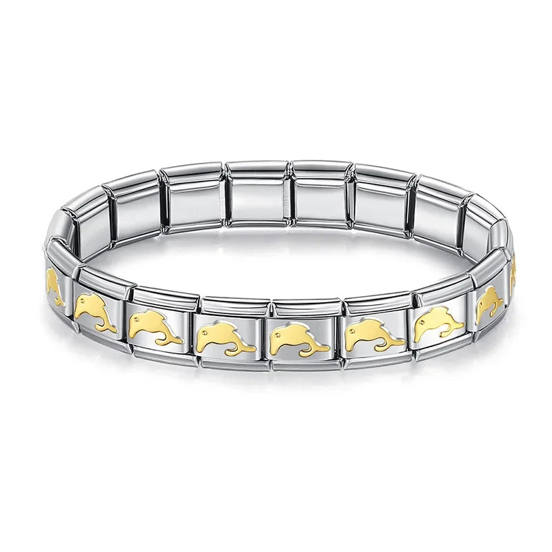 Classic Italian Bracelet with Dolphins