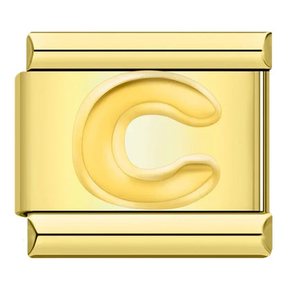 Golden Letter C - Gold Charm - Charmris