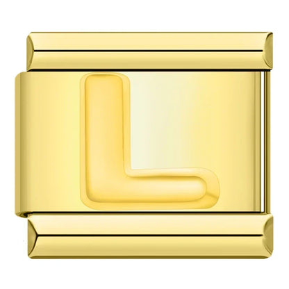 Golden Letter L - Gold Charm - Charmris