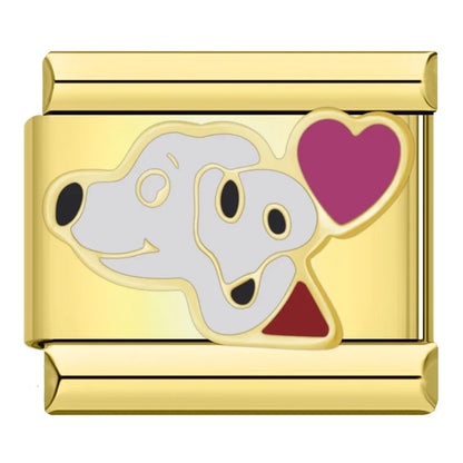 Puppy Love – Matching Gold Italian Charm