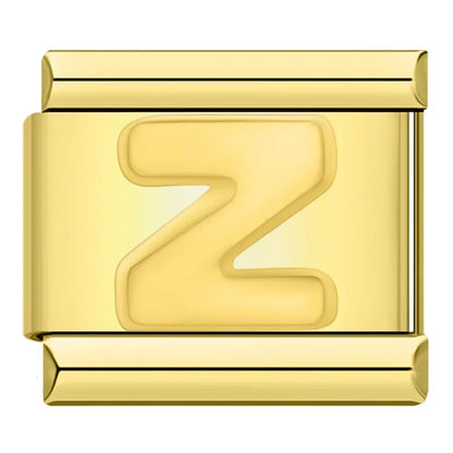 Golden Letter Z - Gold Charm