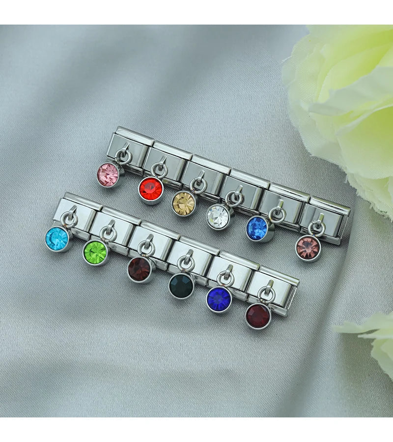 February Birthstone with CZ - Silver Pendant Charm