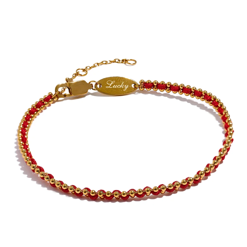 Lucky Red Cord Chain Bracelet