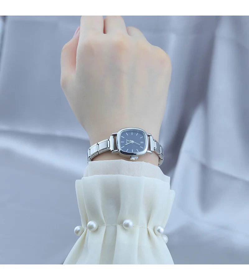 Black Elegance Square Watches - Charmris