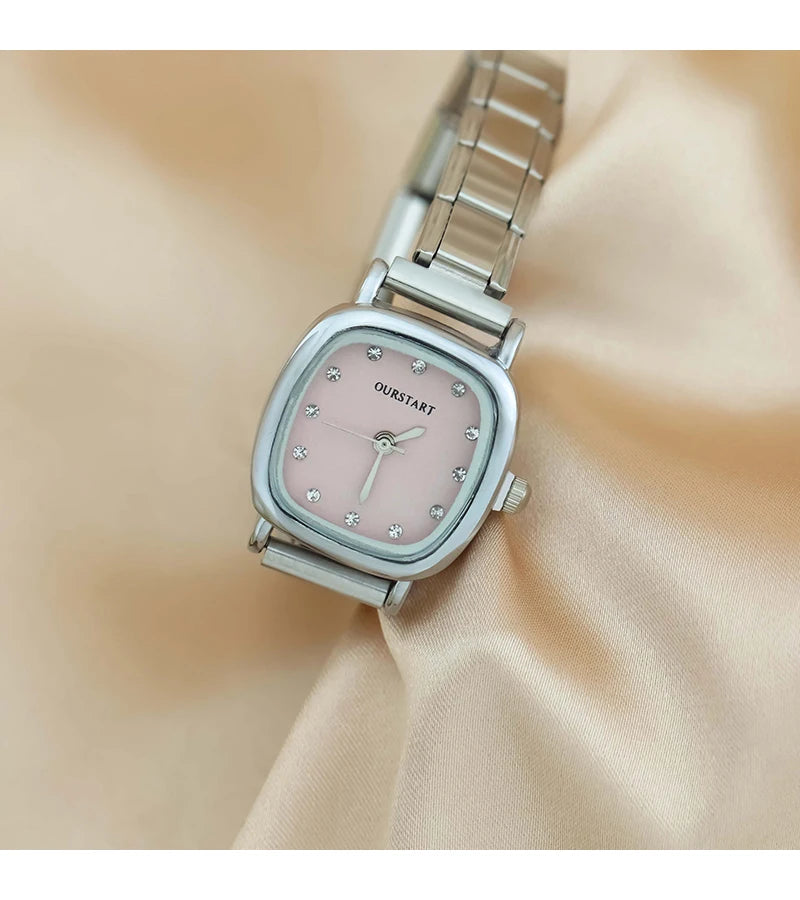 Charmris Pink Elegance Square Watches