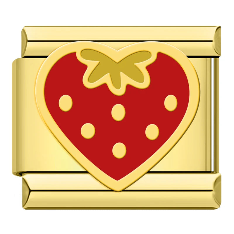 Heart of Strawberry - Gold Charm - Charmris
