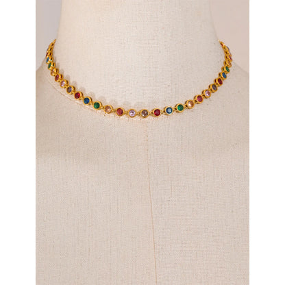 Rainbow Tennis Necklace