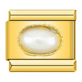 Elegant Pearl Resin - Gold Charm