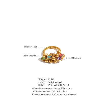 Confetti Gemstone Cluster Ring
