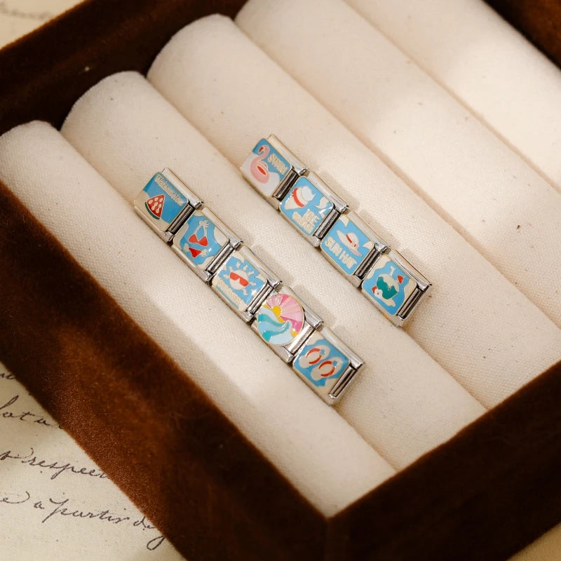 Summer Sun – Silver Italian Charm - Charmris