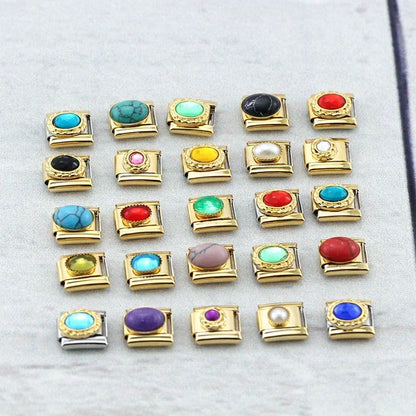 Royal Garnet Resin - Gold Charm - Charmris
