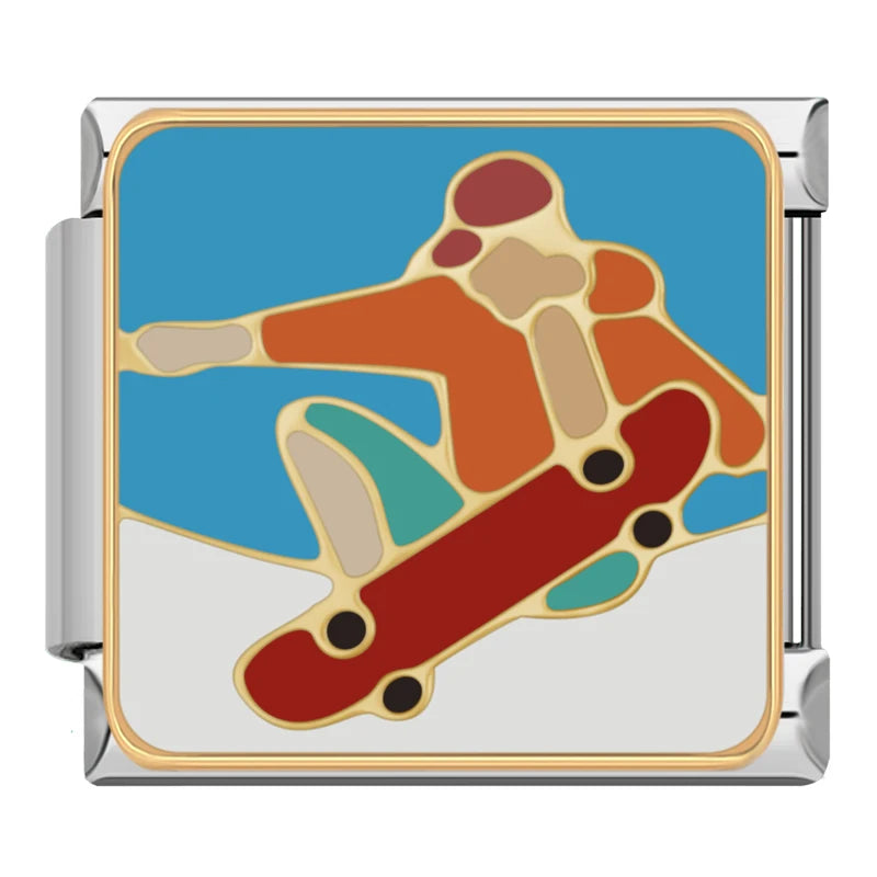 Skateboard Trick - Silver Charm