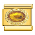 Royal Topaz Resin - Gold Charm