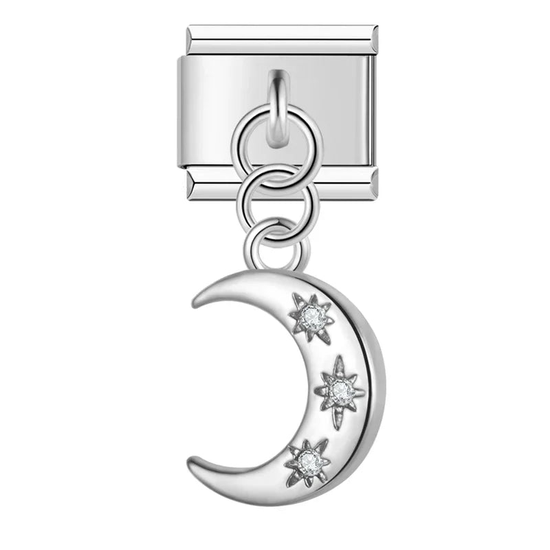 Crescent Moon with CZ