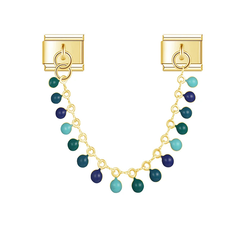Forest  Beads Chain Gold Charm - Charmris