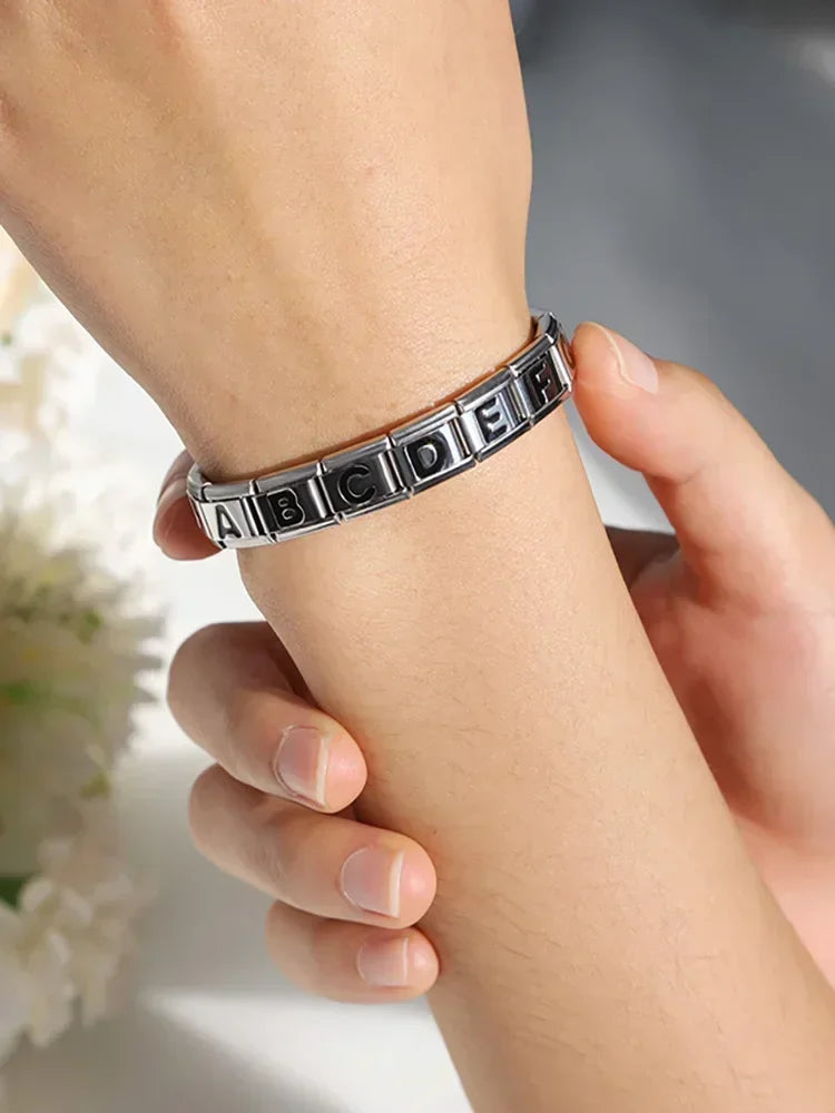 Black Letter K - Silver Charm - Charmris