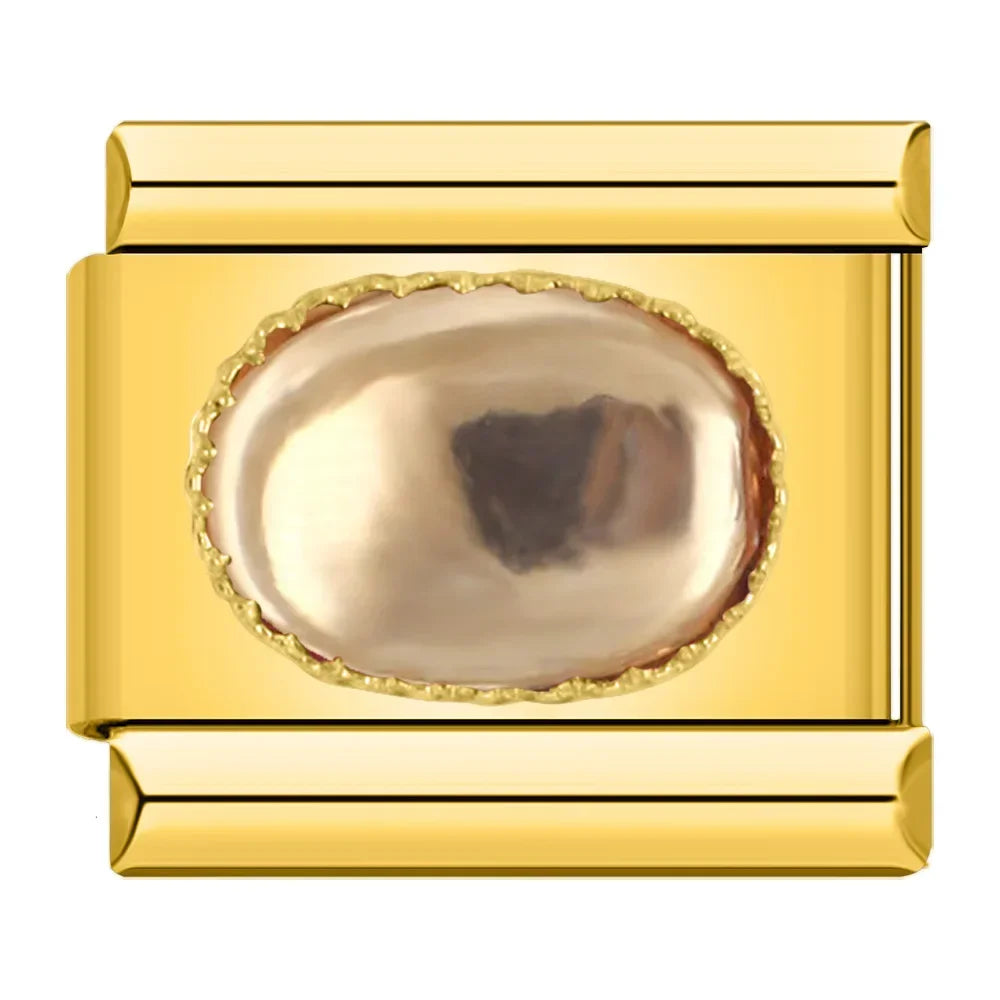 Elegant Champagne Resin - Gold Charm