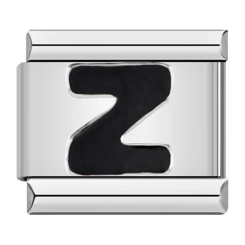 Black Letter Z - Silver Charm - Charmris