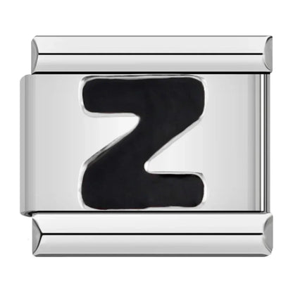 Black Letter Z - Silver Charm - Charmris