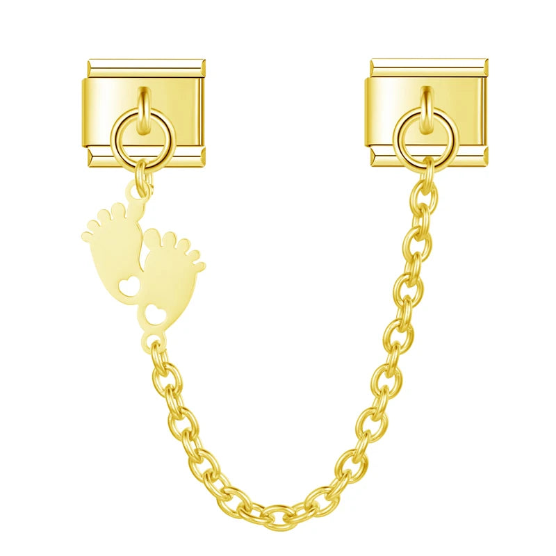 Baby Feet Chain Gold Charm - Charmris
