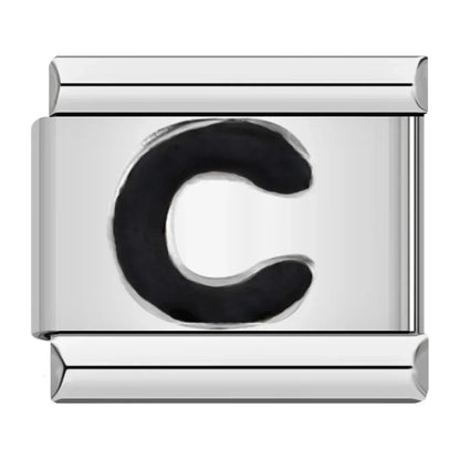 Black Letter C - Silver Charm - Charmris