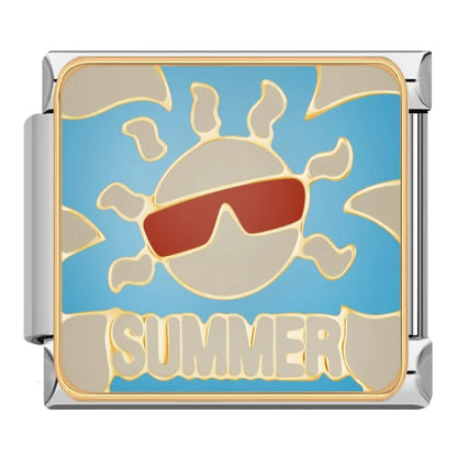 Summer Sun – Silver Italian Charm - Charmris