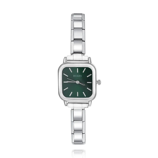 Elara Square – Emerald Forest | Italycharm Women's Watch – Italian charm watch by Italycharm