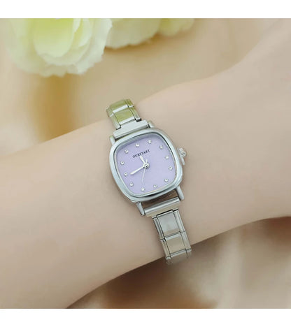 Purple Elegance Square Watches