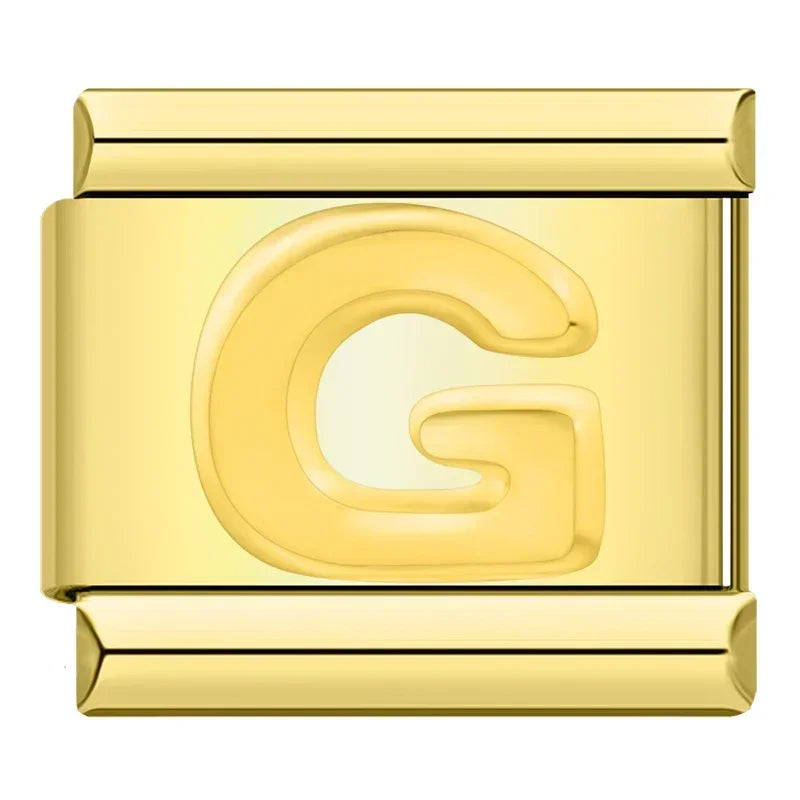 Golden Letter G - Gold Charm - Charmris