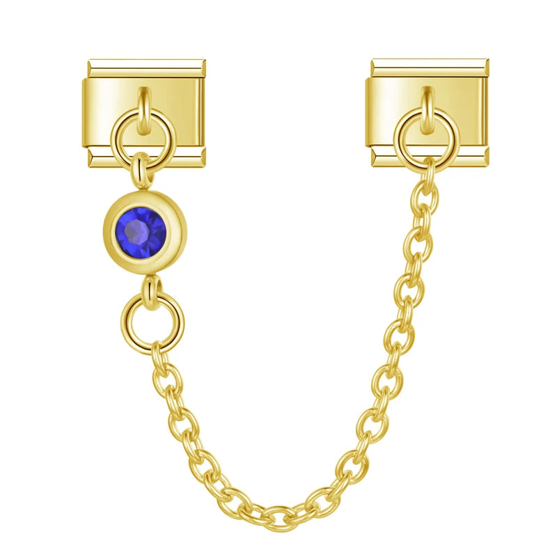 Noble Loyalty with CZ gold chain charm - Charmris