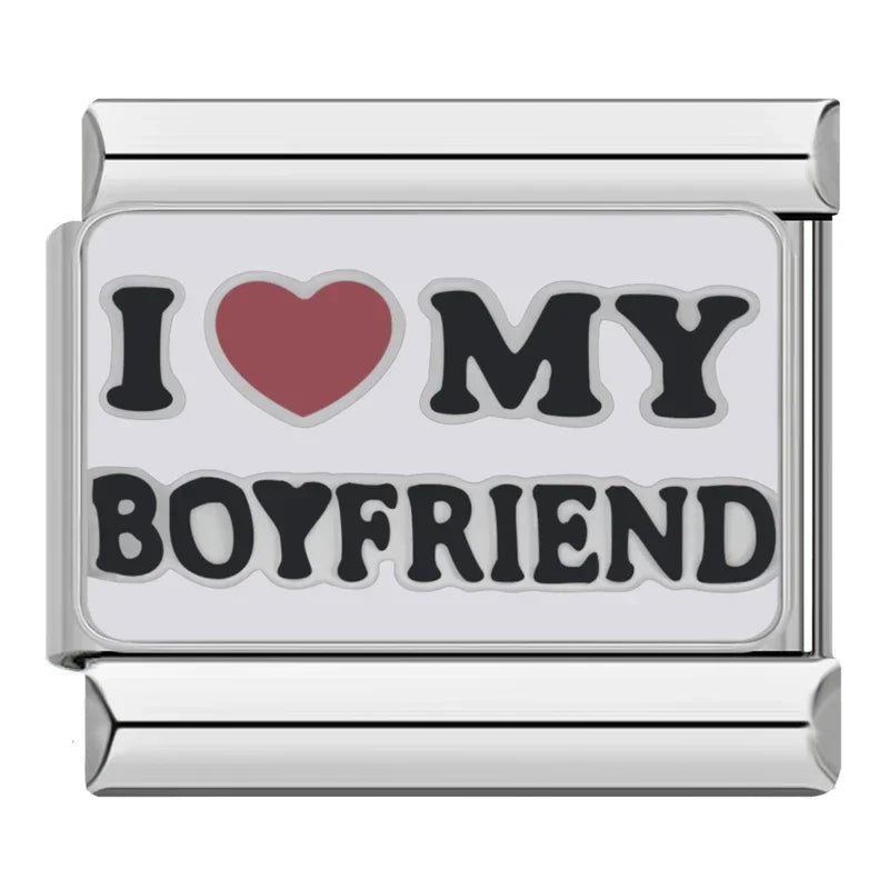 I Love my Boyfriend - Silver Charm - Charmris