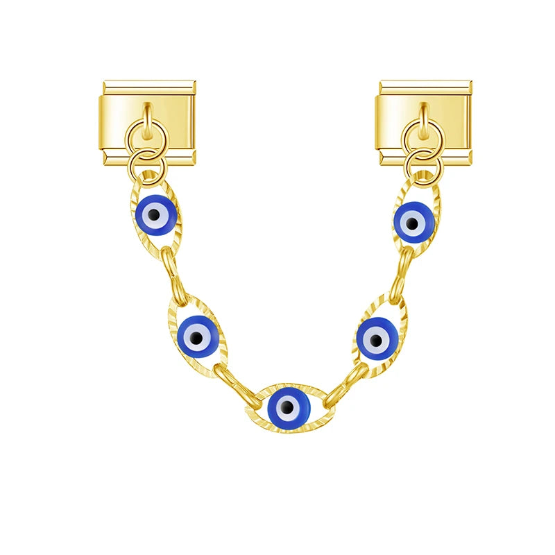 Deep Protection Eyes with gold chain charm - Charmris