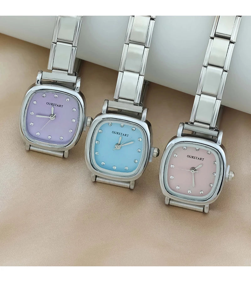 Blue Elegance Square Watches - Charmris
