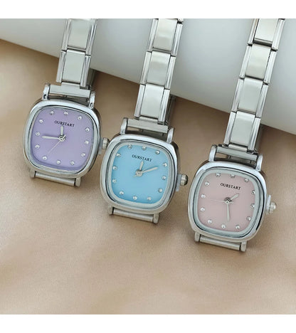 Blue Elegance Square Watches - Charmris