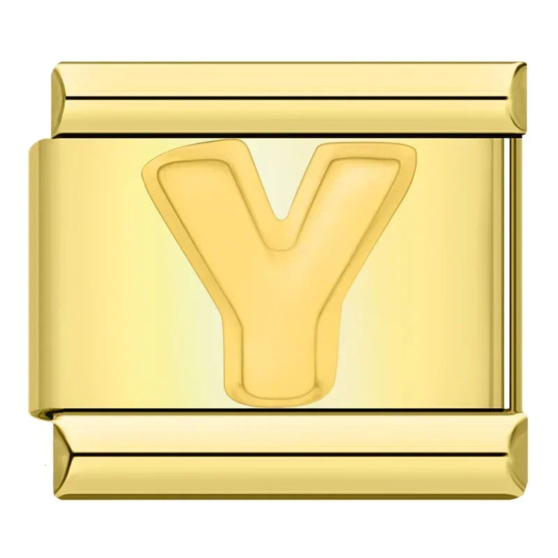 Golden Letter Y - Gold Charm - Charmris