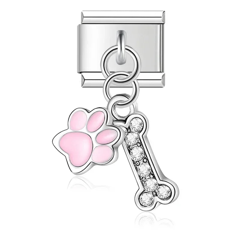 Paw & Bone - Silver Pendant Charm - Charmris