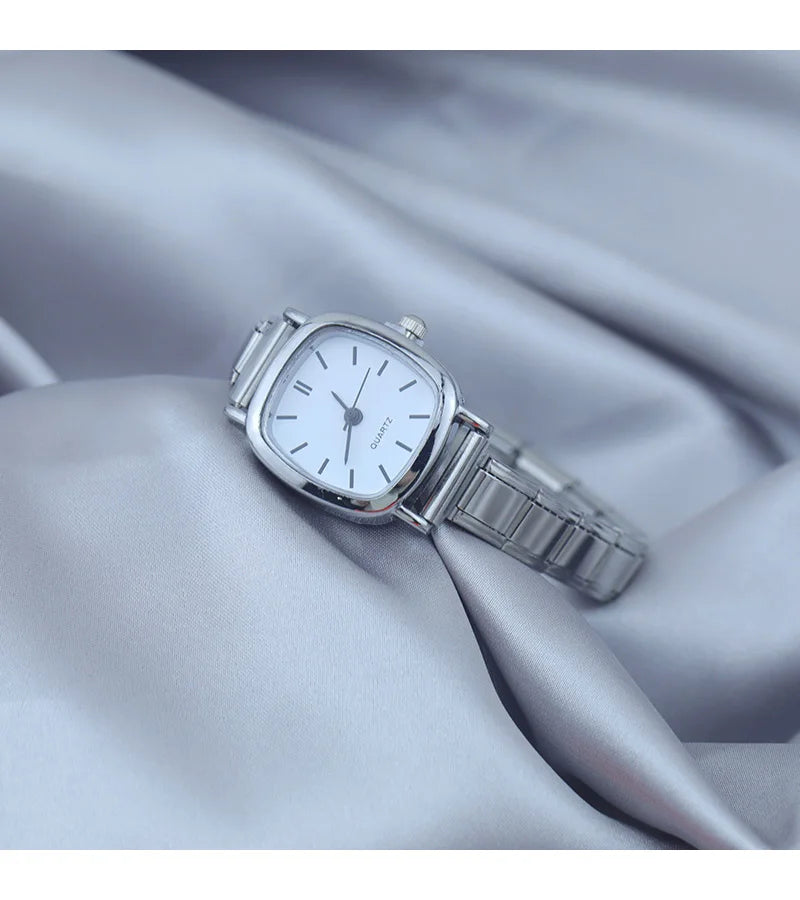 White Elegance Square Watches - Charmris