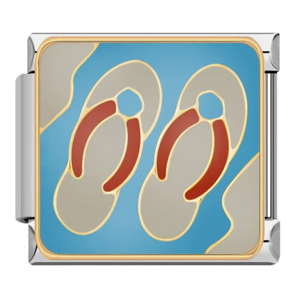 Flip Flops – Silver Italian Charm - Charmris