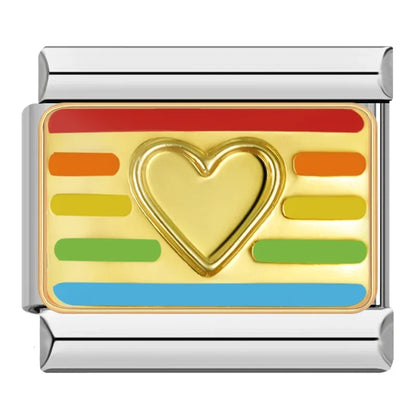 Rainbow Flag - Silver Charm - Charmris