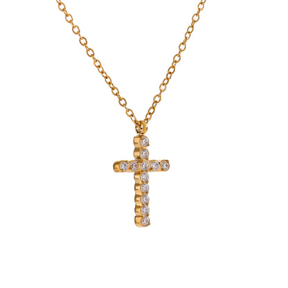 Heirloom Pavé Cross Pendant Necklace