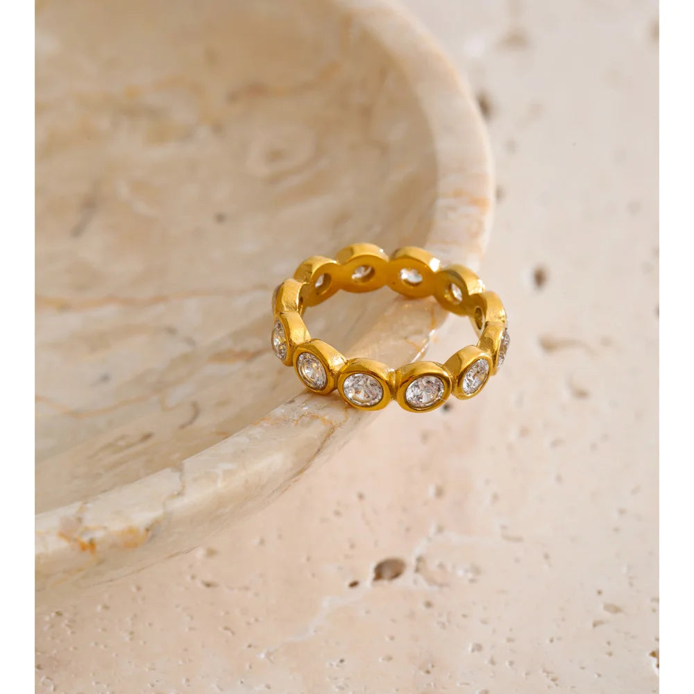 Halo Bezel Eternity Ring