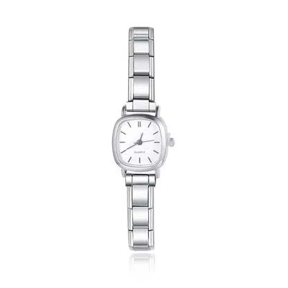 White Elegance Square Watches - Charmris