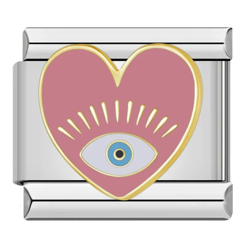Romantic Blue-Eyed Heart - Silver Charm - Charmris