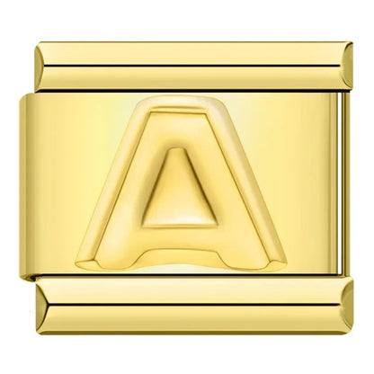 Golden Letter A - Gold Charm - Charmris