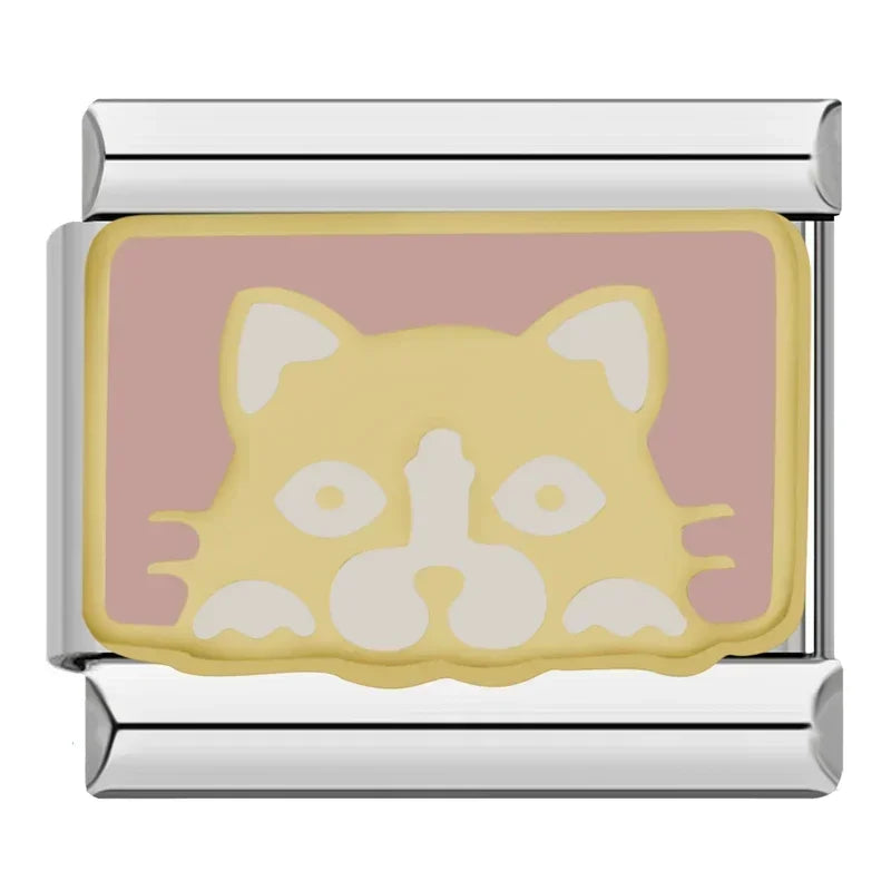 Pink Cute Cat - Silver Charm - Charmris