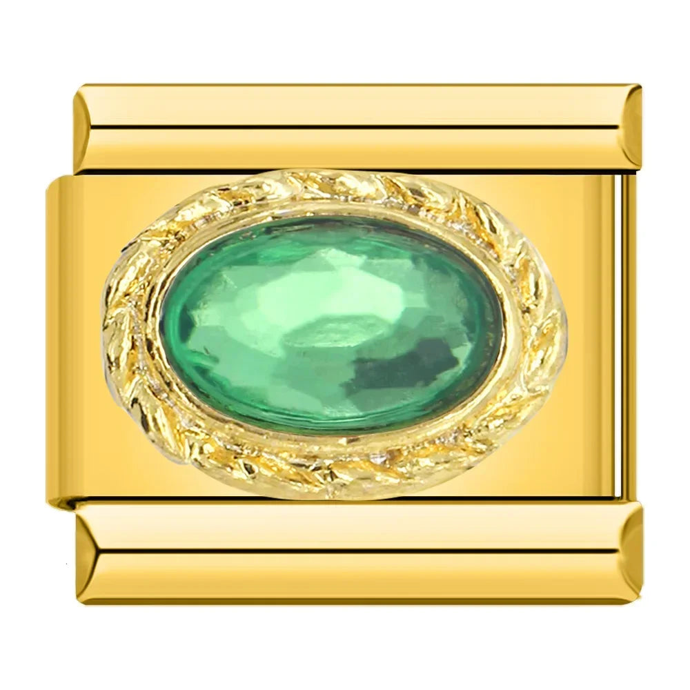 Royal Emerald Resin - Gold Charm - Charmris