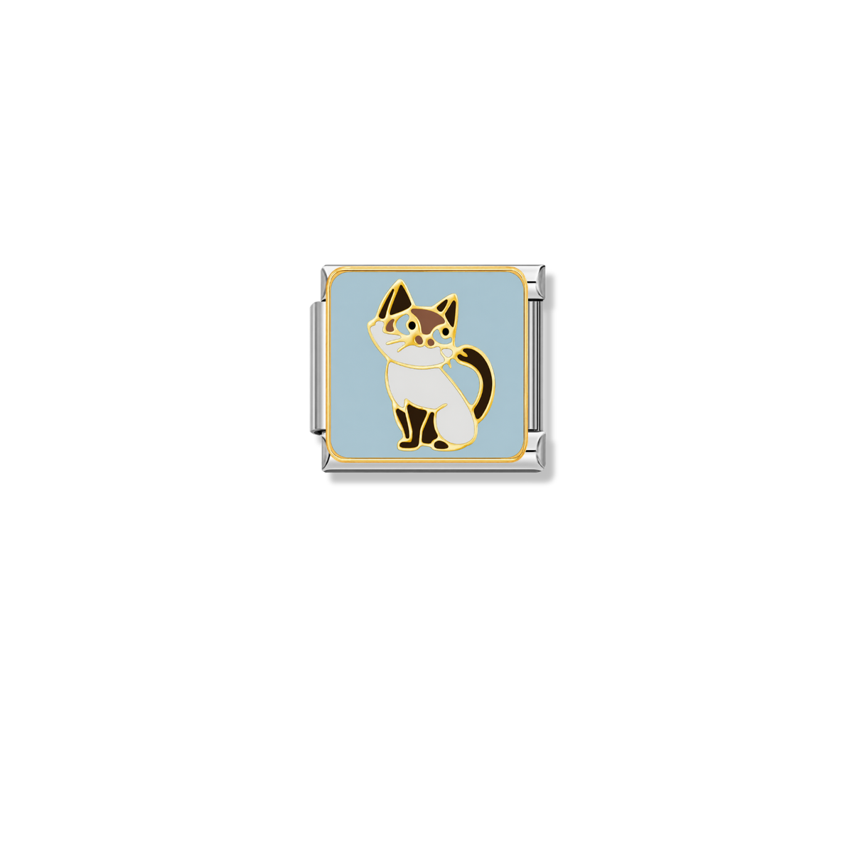 Siamese Cat – silver Italian charm by Italycharm