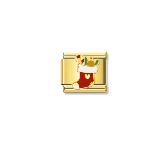 Stocking Surprise – gold Italian charm by Italycharm