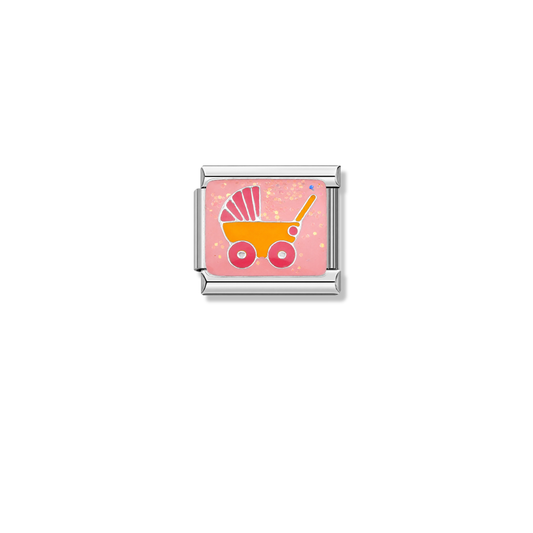 Stroller Sweetness – silver Italian charm by Italycharm